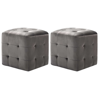 Nachtkastjes 30X30X30 Cm Fluweel Grijs