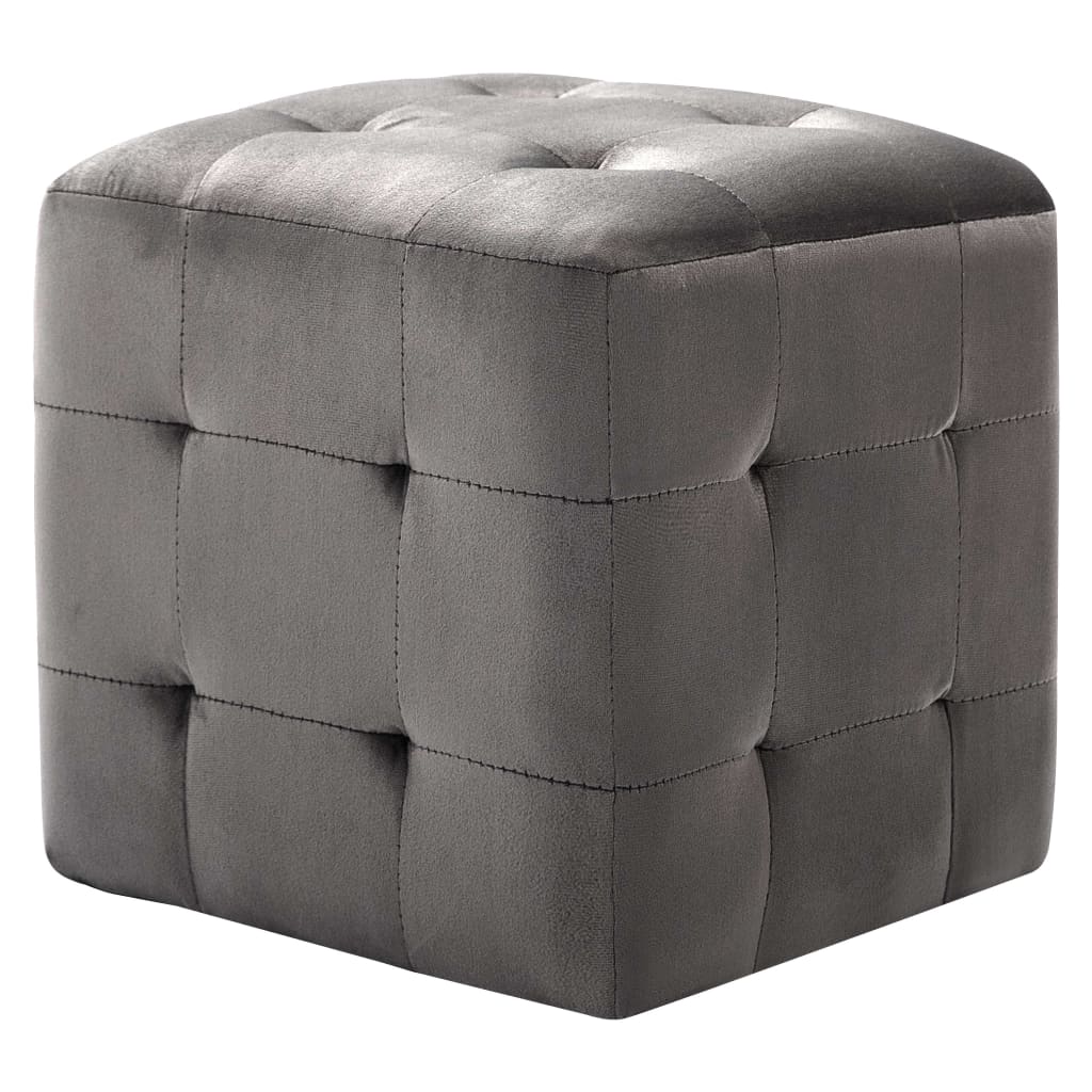 Nachtkastjes 30X30X30 Cm Fluweel Grijs