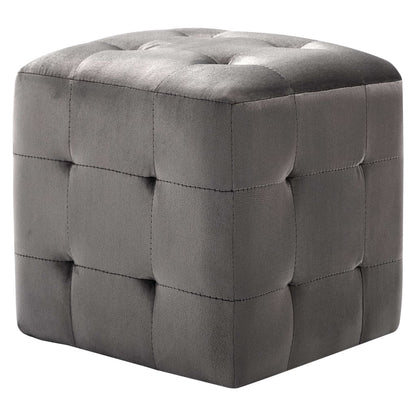 Nachtkastjes 30X30X30 Cm Fluweel Grijs