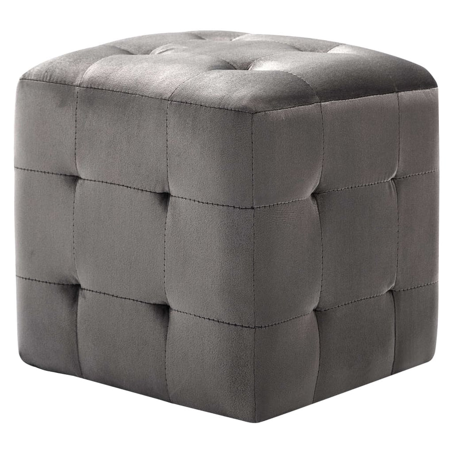 Nachtkastjes 30X30X30 Cm Fluweel Grijs