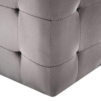 Nachtkastjes 30X30X30 Cm Fluweel Grijs
