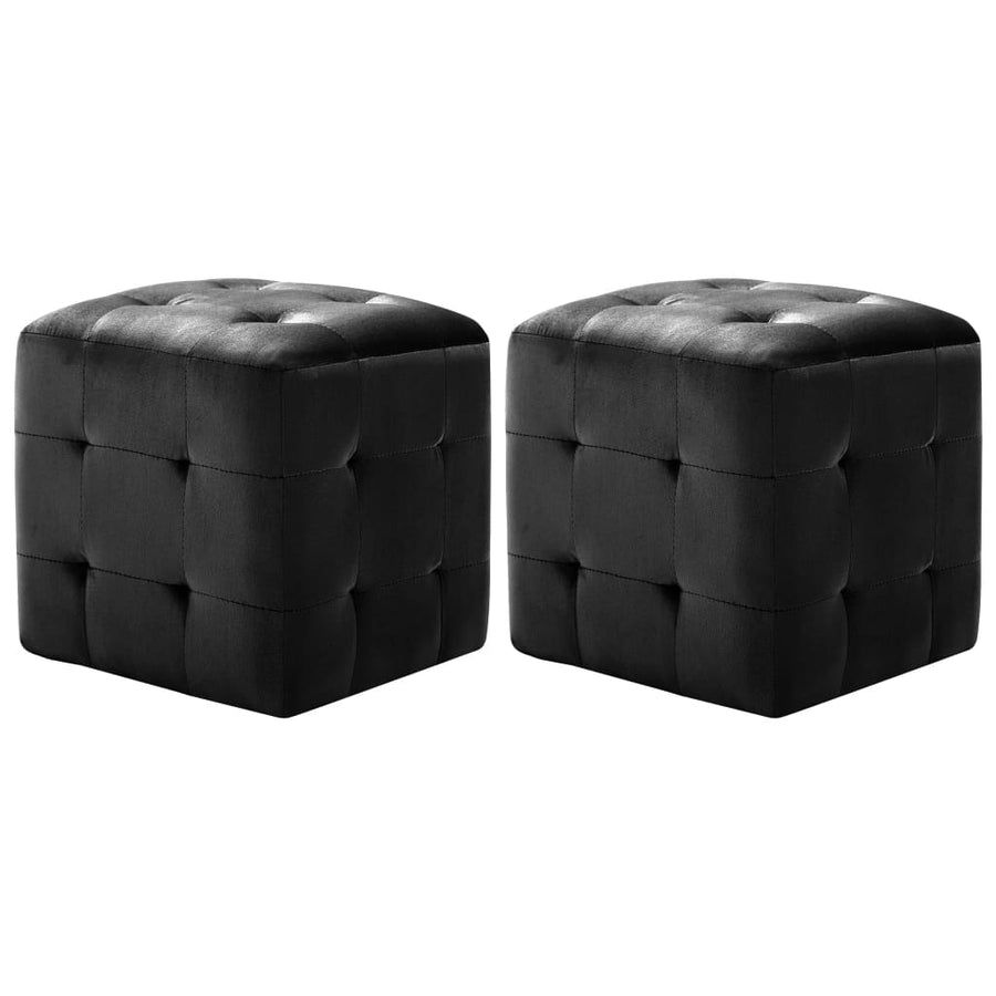 Nachtkastjes 30X30X30 Cm Fluweel Zwart