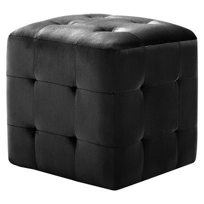 Nachtkastjes 30X30X30 Cm Fluweel Zwart