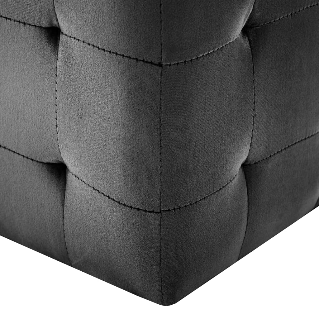 Nachtkastjes 30X30X30 Cm Fluweel Zwart