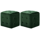 Nightstands 2 pcs 30x30x30 cm velvet green
