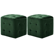 Nightstands 2 pcs 30x30x30 cm velvet green