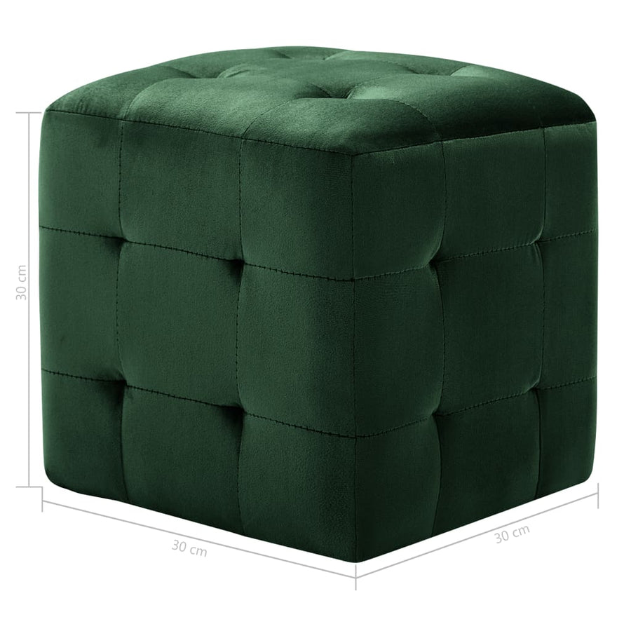 Nachtkastjes 30X30X30 Cm Fluweel Groen