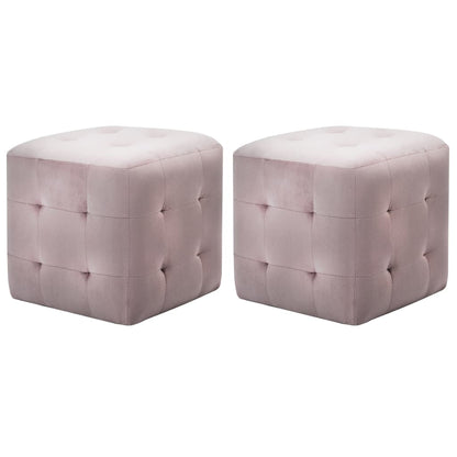 Nachtkastjes 30X30X30 Cm Fluweel Roze