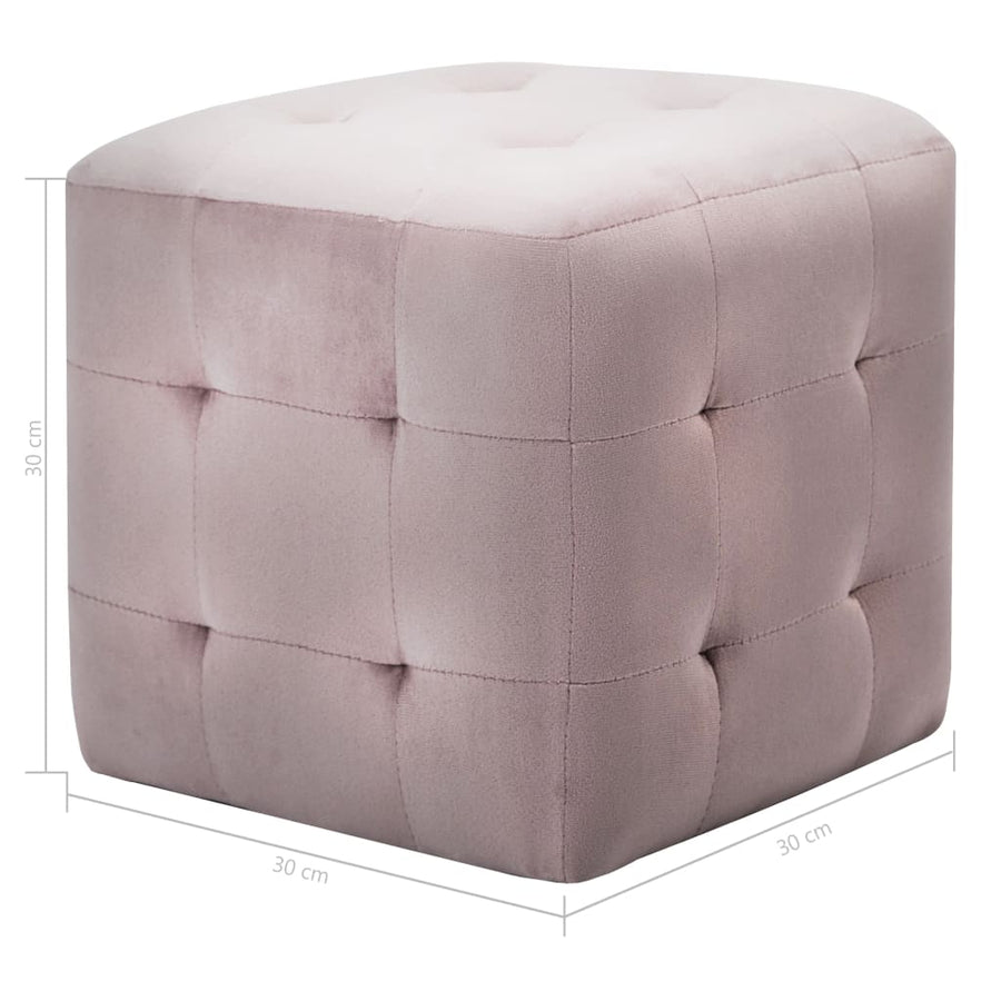 Nachtkastjes 30X30X30 Cm Fluweel Roze