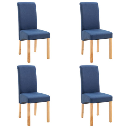 Eetkamerstoelen 4 St Stof Blauw