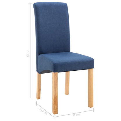 Eetkamerstoelen 4 St Stof Blauw