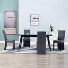 Eetkamerstoelen 4 stuks kunstleer grijs