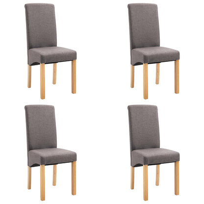 Eetkamerstoelen 4 st stof taupe