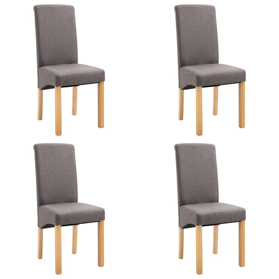 Eetkamerstoelen 4 st stof taupe