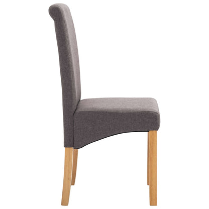 Eetkamerstoelen 4 st stof taupe