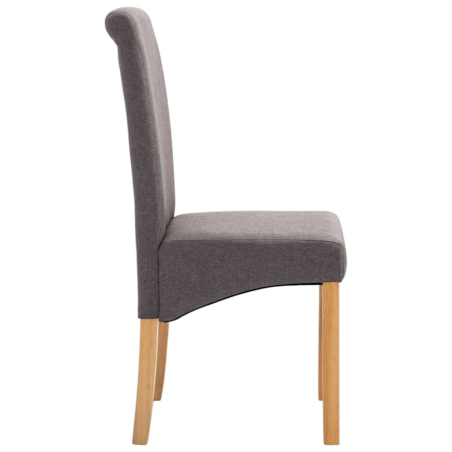 Eetkamerstoelen 4 st stof taupe