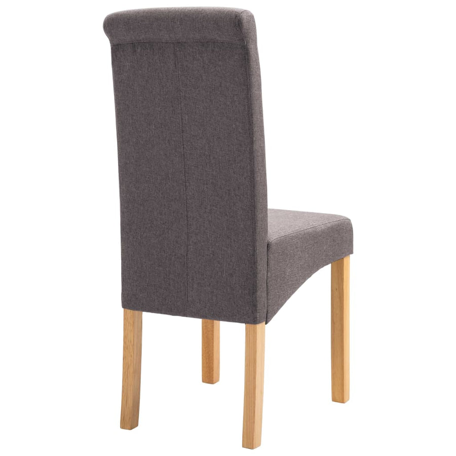 Eetkamerstoelen 4 st stof taupe
