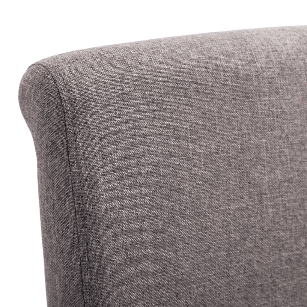 Eetkamerstoelen 4 st stof taupe