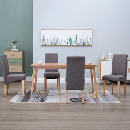 Eetkamerstoelen 4 st stof taupe