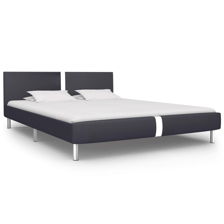 Bedframe Kunstleer 120 x 200 cm Zwart