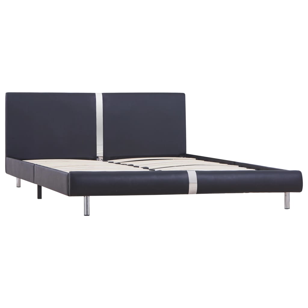 Bedframe Kunstleer 120 x 200 cm Zwart