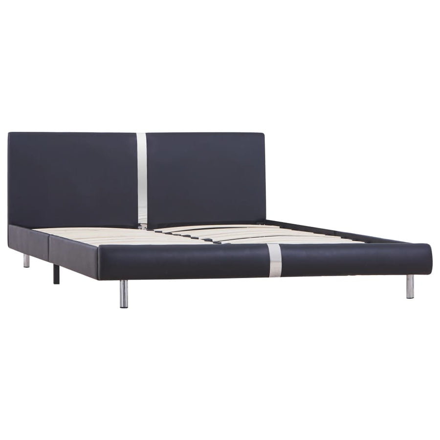 Bedframe Kunstleer 120 x 200 cm Zwart