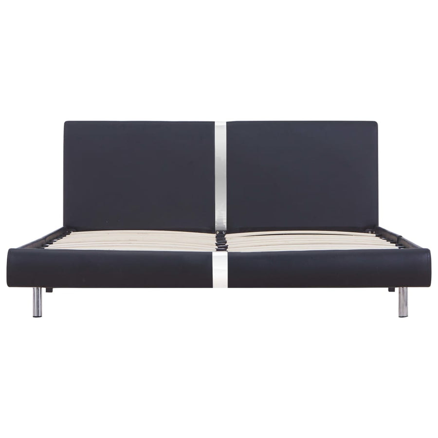 Bedframe Kunstleer 120 x 200 cm Zwart