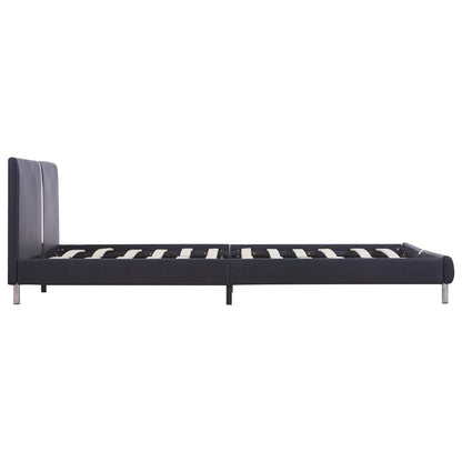 Bedframe Kunstleer 120 x 200 cm Zwart