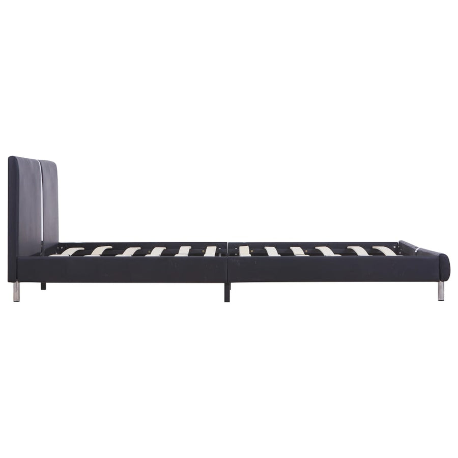 Bedframe Kunstleer 120 x 200 cm Zwart