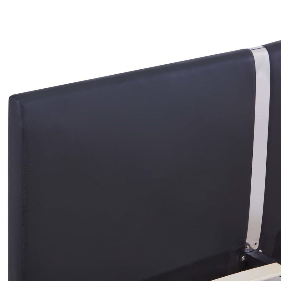 Bedframe Kunstleer 120 x 200 cm Zwart