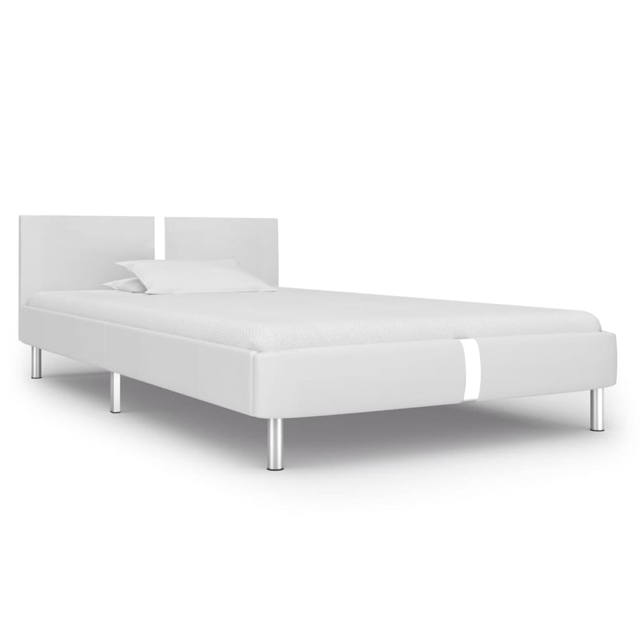 Bedframe Kunstleer Wit 90X200 Cm 90 x 200 cm