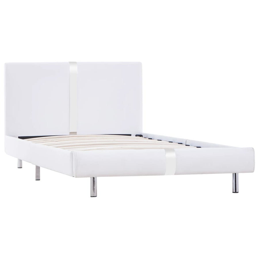 Bedframe Kunstleer Wit 90X200 Cm 90 x 200 cm