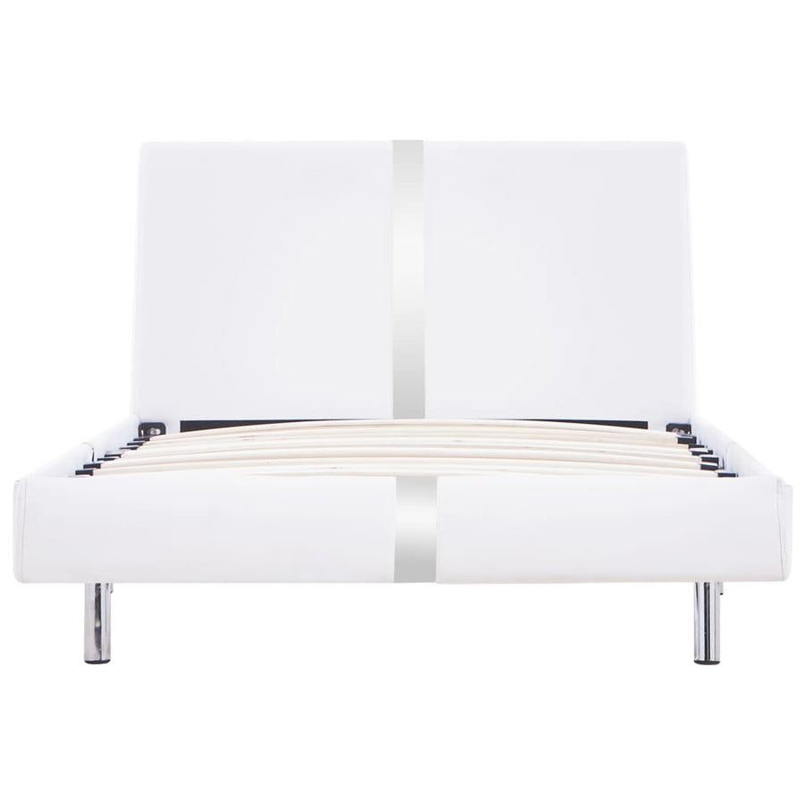 Bedframe Kunstleer Wit 90X200 Cm 90 x 200 cm