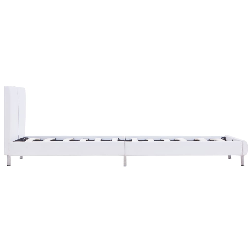 Bedframe Kunstleer Wit 90X200 Cm 90 x 200 cm