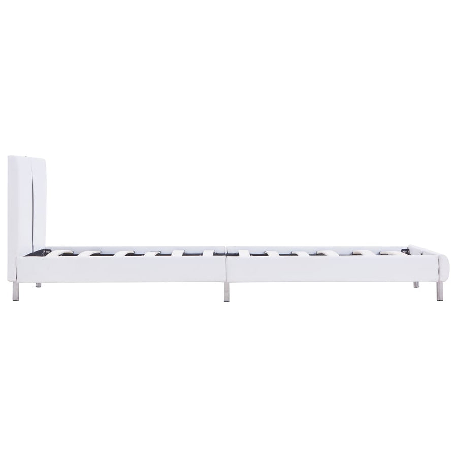 Bedframe Kunstleer Wit 90X200 Cm 90 x 200 cm