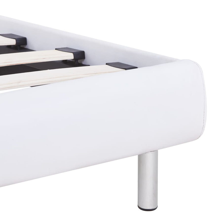 Bedframe Kunstleer Wit 90X200 Cm 90 x 200 cm