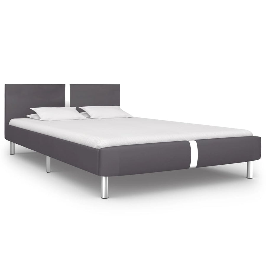 Bedframe Kunstleer 140 x 200 cm Grijs