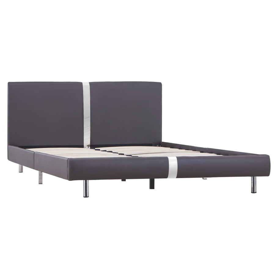 Bedframe Kunstleer 140 x 200 cm Grijs