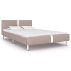 Faux leather bed frame cappuccino 140x200 cm