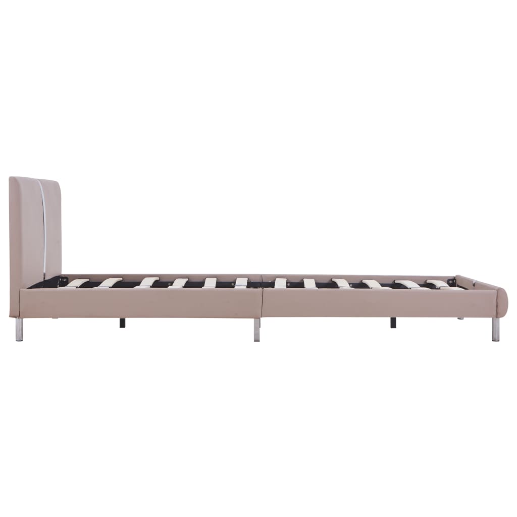 Bedframe Kunstleer 140 x 200 cm Cappuccino