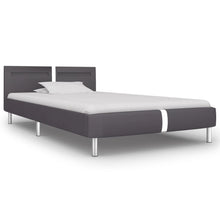 Bedframe Met Led Kunstleer 90 x 200 cm Grijs