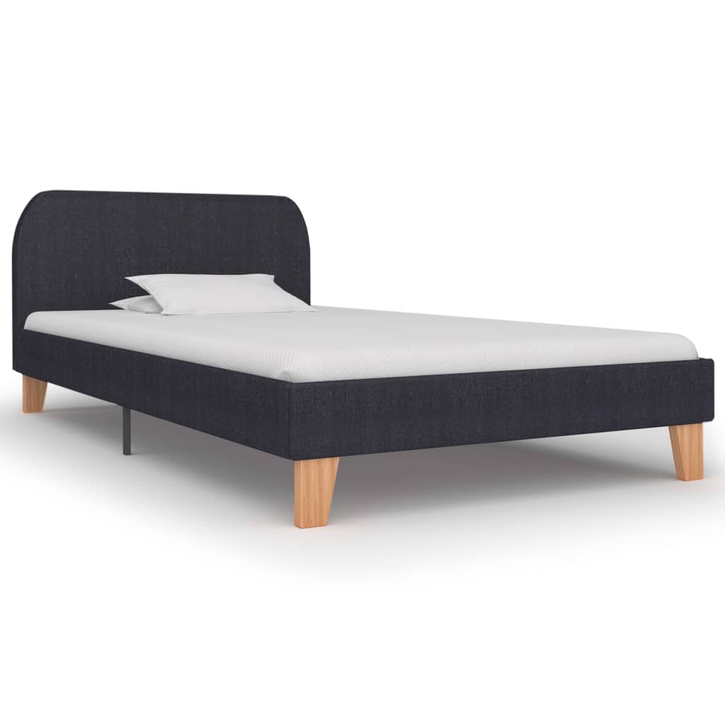 Bedframe Stof 90 x 200 cm Donkergrijs