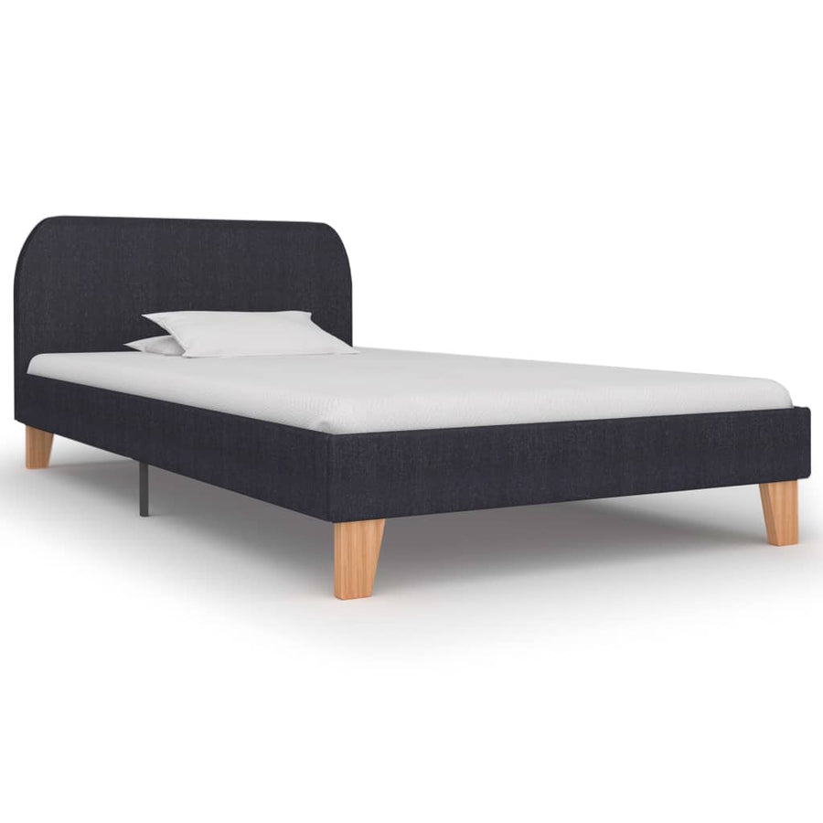 Bedframe Stof 90 x 200 cm Donkergrijs