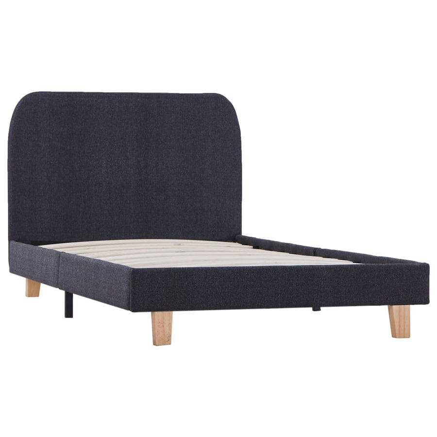 Bedframe Stof 90 x 200 cm Donkergrijs