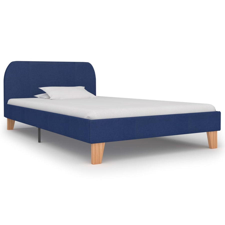 Bedframe Stof 90 x 200 cm Blauw