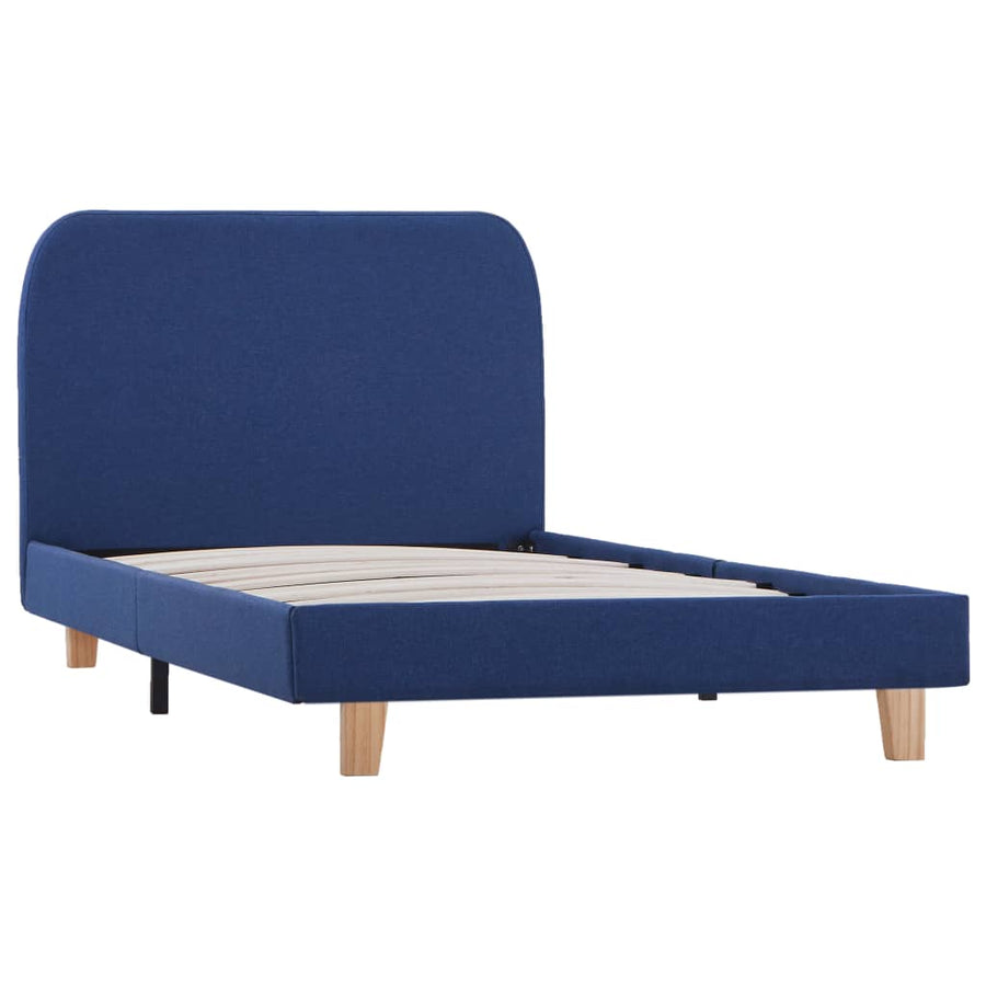 Bedframe Stof 90 x 200 cm Blauw