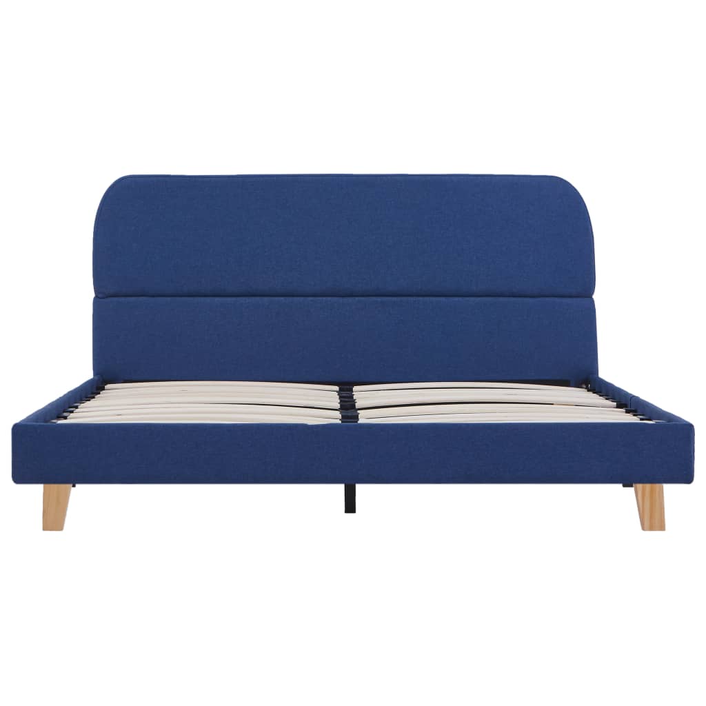 Bedframe Stof 140 x 200 cm Blauw