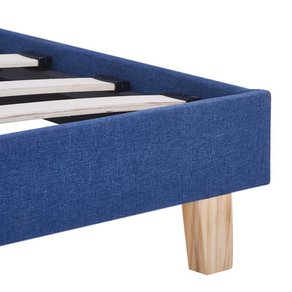 Bedframe Stof 140 x 200 cm Blauw