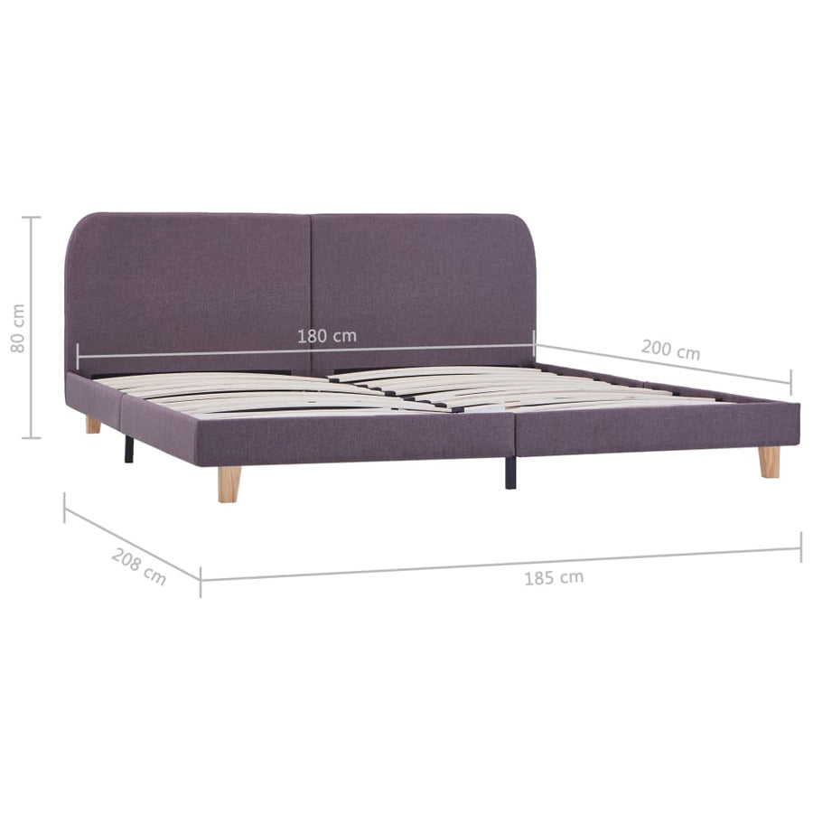 Bedframe Stof 180 x 200 cm Taupe