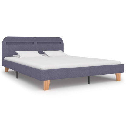 Bedframe Met Led Stof 160 x 200 cm Lichtgrijs